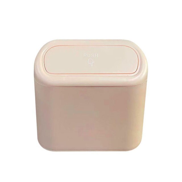 Car Trash Bin Hanging Vehicle Garbage Dust Case Storage Box ABS Square Pressing Trash Can Office Auto Storage Bin Accessories