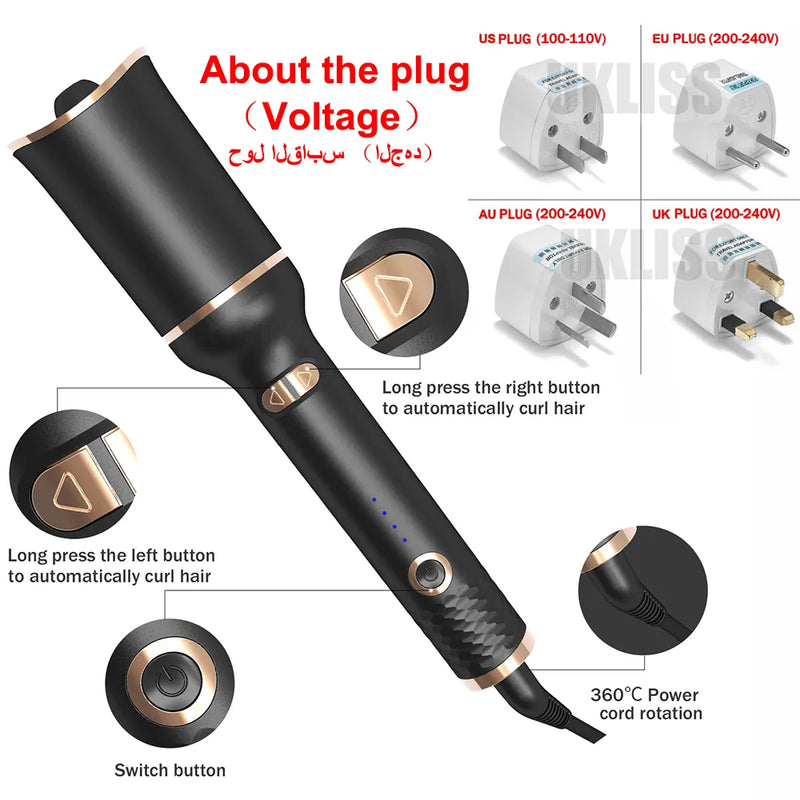 Auto Rotating Hair Curling Iron