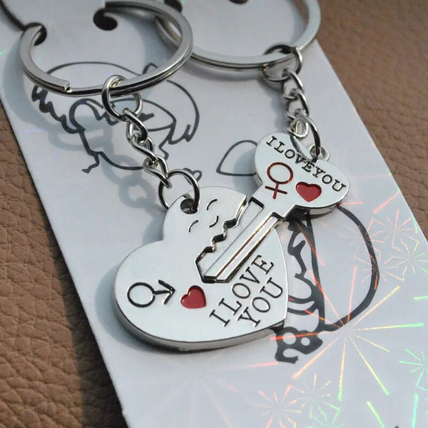 Heart-shaped Couple Keychain Personalized Gifts