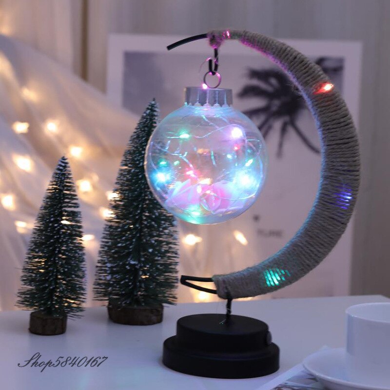 Moon Lamp Night Light with Stand USB/Battery Powered Multicolor Enchanted Lunar Bedside Lamp Moon wishing ball lamp Ramadan 2023