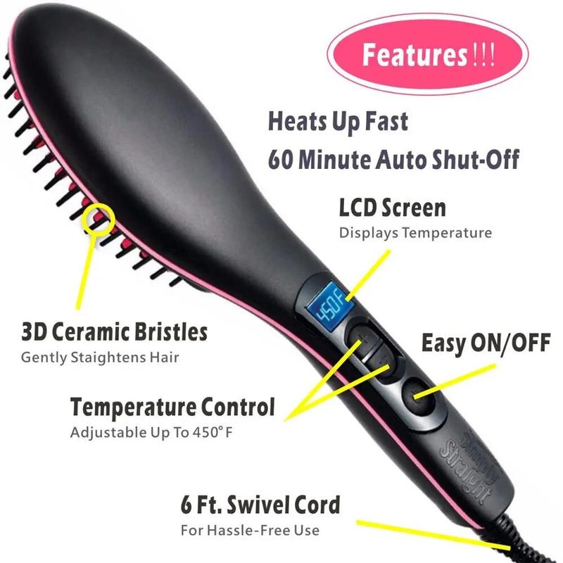 Electric Hair Straightener Brush