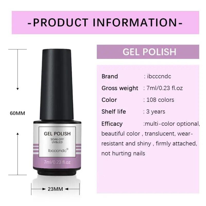 Permanent LED Gel Nail Polish