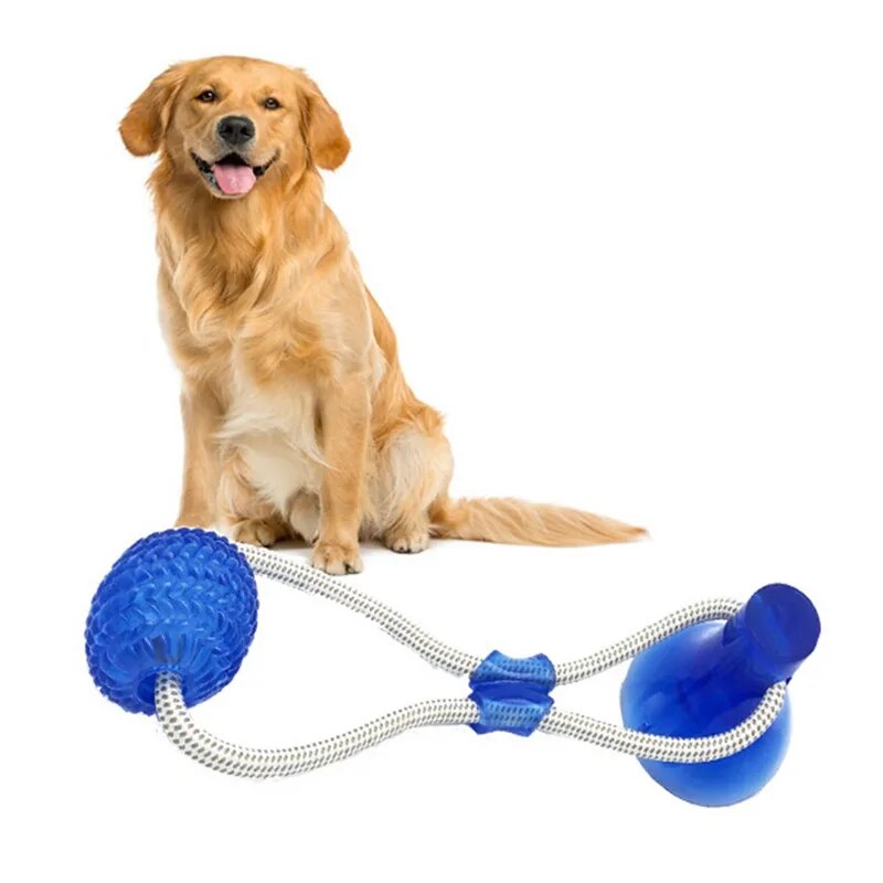 Dog Silicon Cup Suction Tug Ball Toys