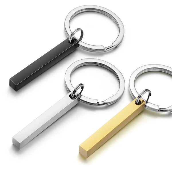 Personalize 3D Bar Keychains