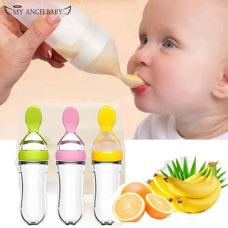 Baby Squeezing Feeding Spoon