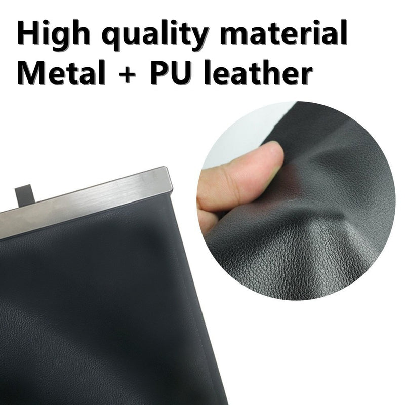 For Tesla Model 3 Y X Car Garbage Bag Waterproof Magnetic Adsorption Trash Can Back Seat Hanging Leather Storage Pocket