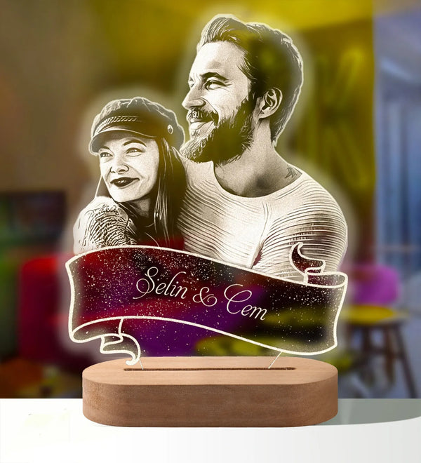 3D Photo Lamp Personalized Custom Photo And Text Customized Valentine's Day Wedding Anniversary Birthday 3D Night Light Gifts