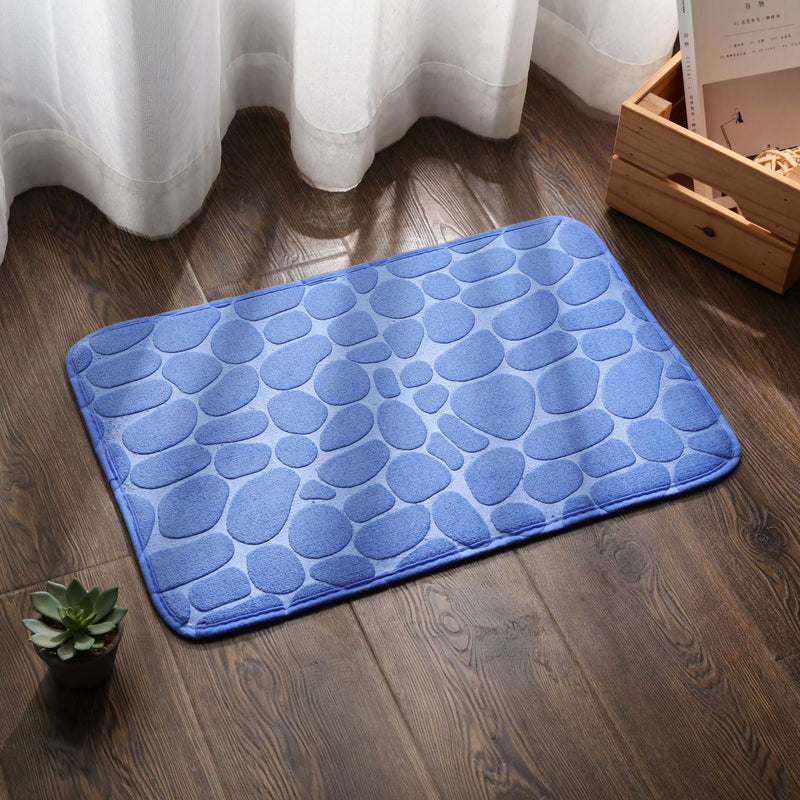 Super Absorbent Shower Bath Mat Bathroom Anti-Slip Carpet Rug Simple Kitchen Entrance Soft Door Bathtub Side Bath Mat Home Decor