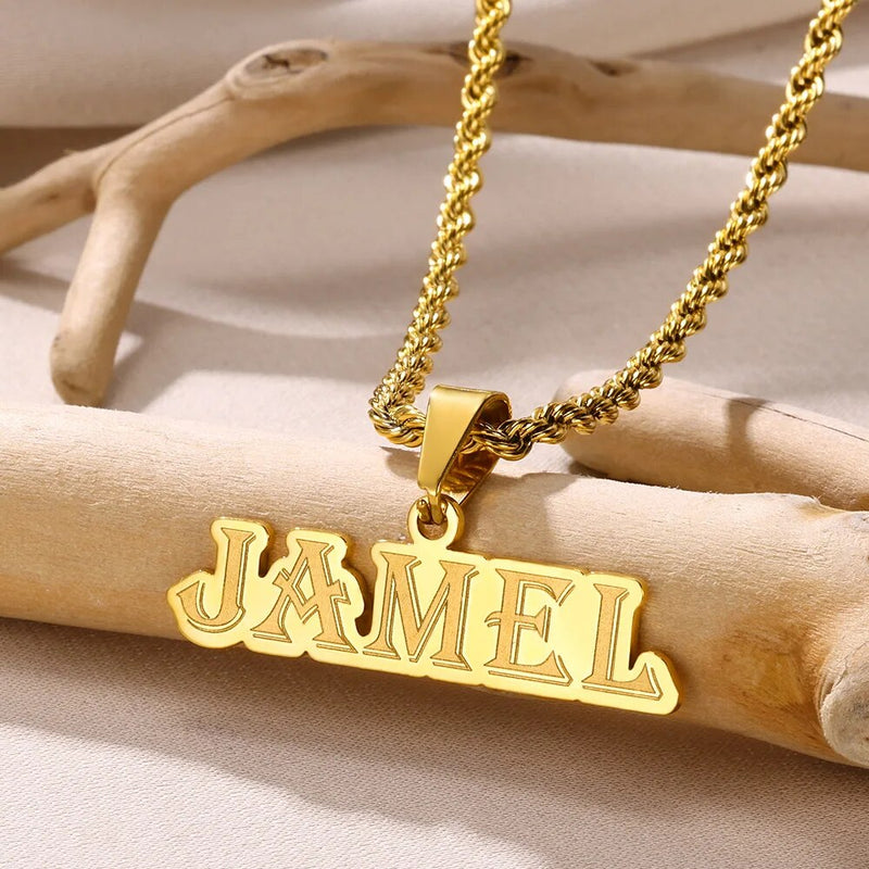 Personalized Thick Bead Chain Necklace