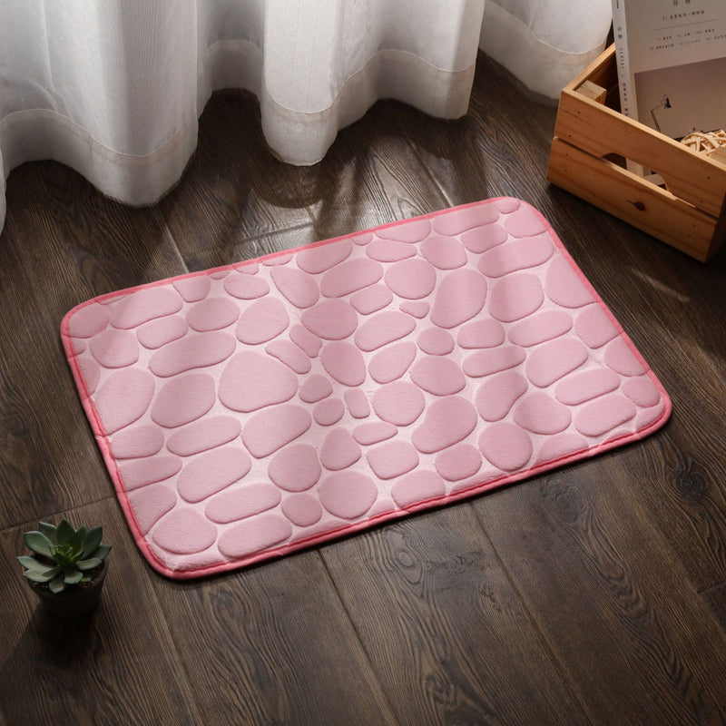 Super Absorbent Shower Bath Mat Bathroom Anti-Slip Carpet Rug Simple Kitchen Entrance Soft Door Bathtub Side Bath Mat Home Decor