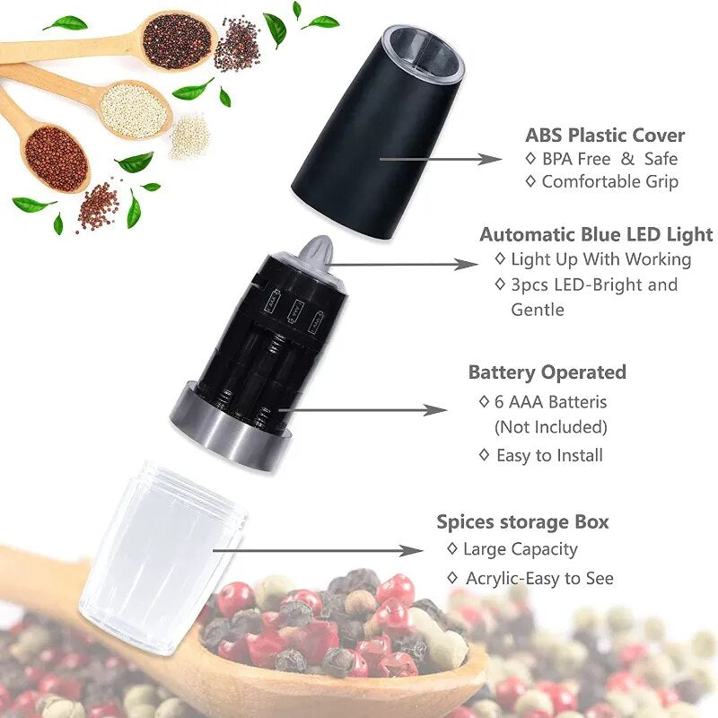 Electric Pepper Mill Herb Grinder