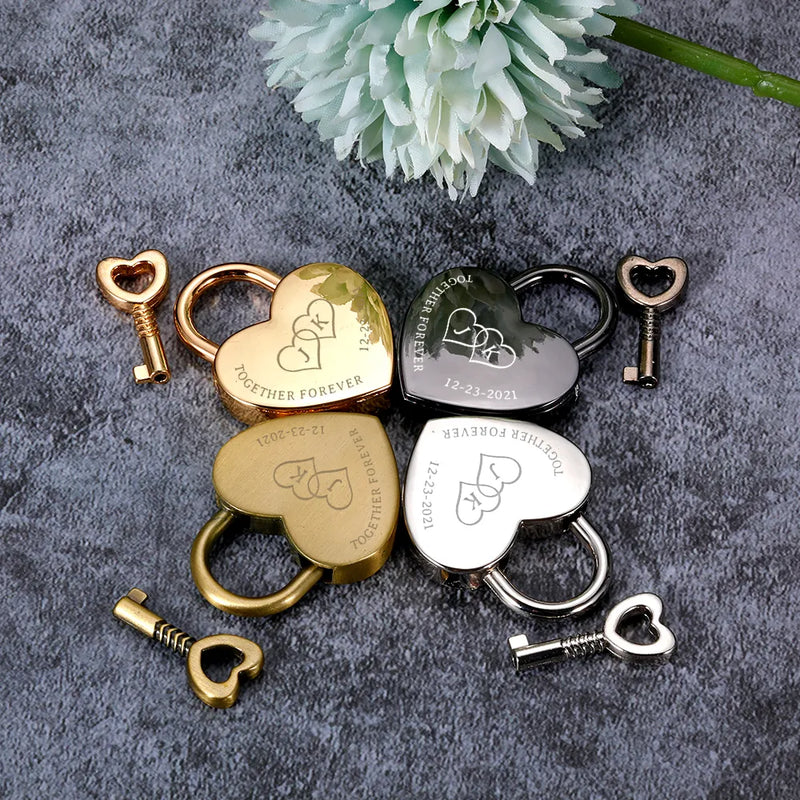 Love Lock Personalized Keychain Couple Gifts