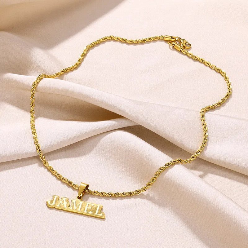 Personalized Thick Bead Chain Necklace