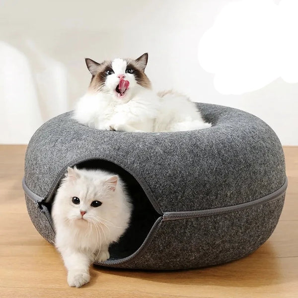 Cat Pet Donut Felt Nest