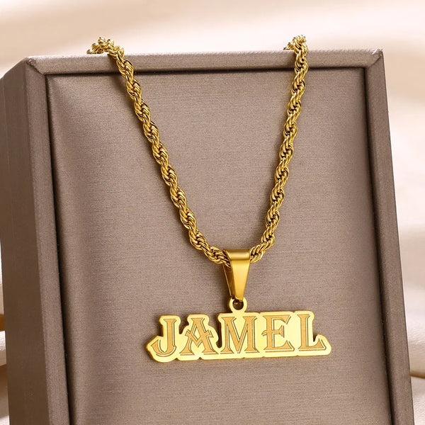 Personalized Thick Bead Chain Necklace