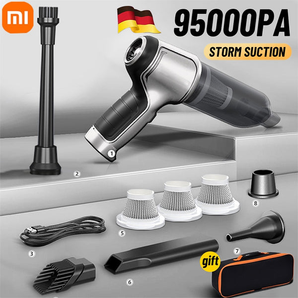 Xiaomi Wireless Car Vacuum Cleaner 95000Pa Strong Suction Handheld Auto Vacuum Home &amp;amp Car Dual Use Mini Vacuum Cleaner