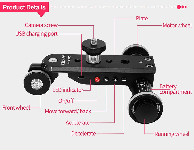 Camera Slider Dolly Car - 5g10x