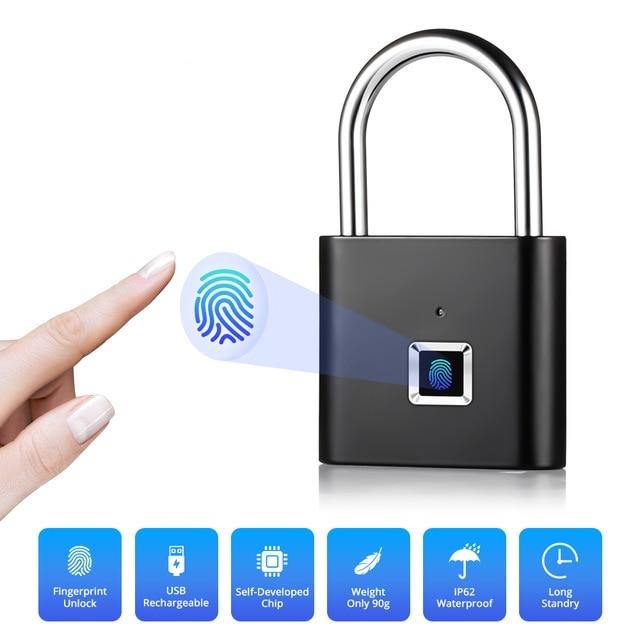 Keyless Fingerprint Smart Padlock - 5g10x