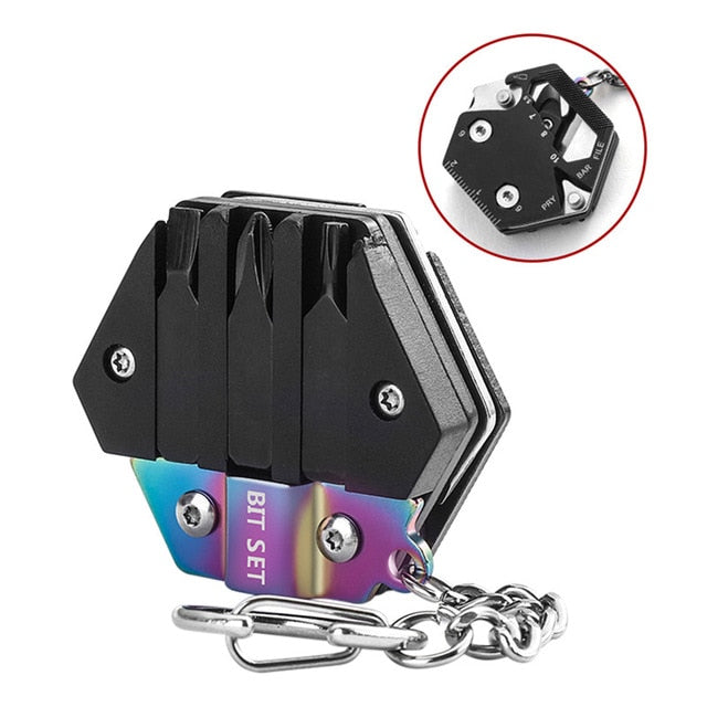 Portable EDC Organizer Holder Aluminum Keychain - 5g10x