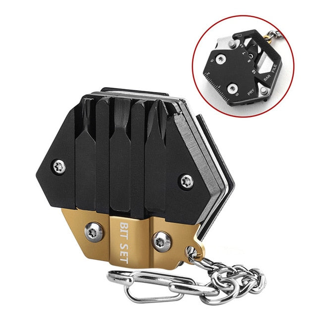 Portable EDC Organizer Holder Aluminum Keychain - 5g10x