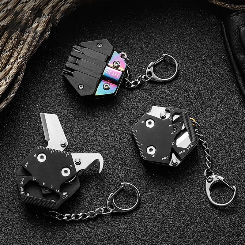 Portable EDC Organizer Holder Aluminum Keychain - 5g10x