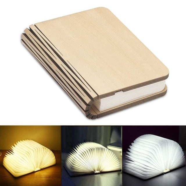 Portable 3 Colors 3D Creative LED Book Night - 5g10x